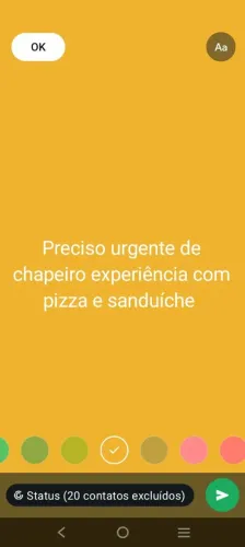 Chapeiro experiência.