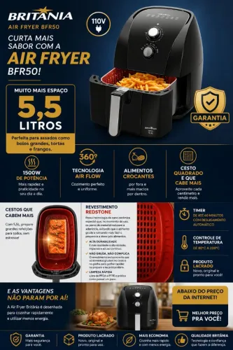 Aor Fryer Britânia 110v (lacrada)