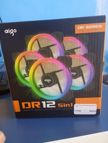 Kit 5 Fans Aigo DR12 RGB 120mm - Novo