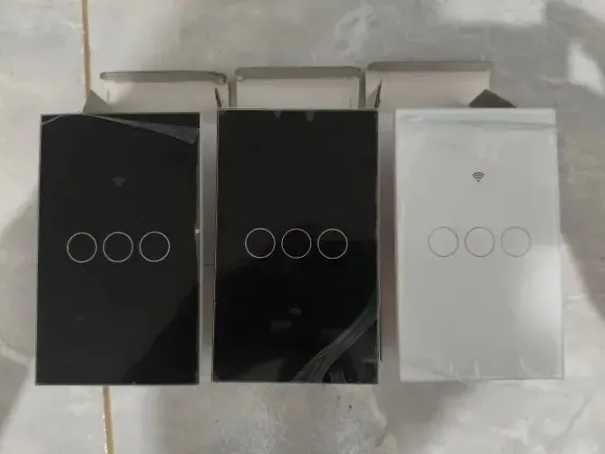3 botões Interruptor Inteligente App, Sem Fio, 110V, 220V, Alexa, Google Home
