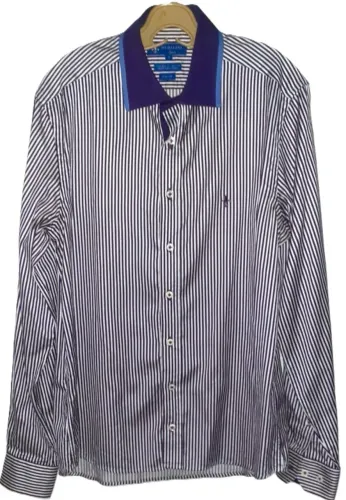 Lote com 3 lindas e elegantes camisas sociais, Dudalina Slim algodão Egípcio + gravata.