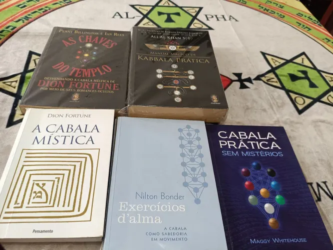Lote Cabala: Manual Mágico de Kabbala Prática (Ali Al'Khan Raro) + 4 Livros