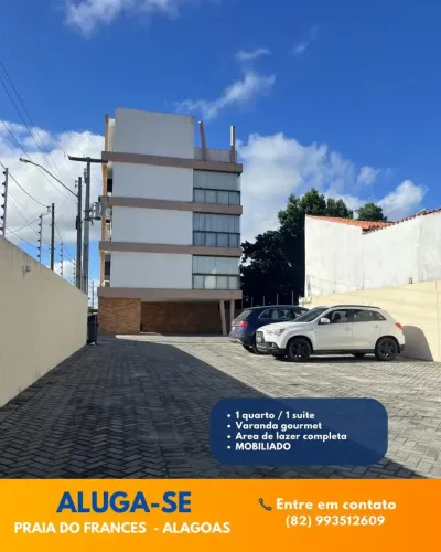 ALUGUEL. aconchegante apto com 1 quarto, varanda gourmet, mobiliado na praia do frances