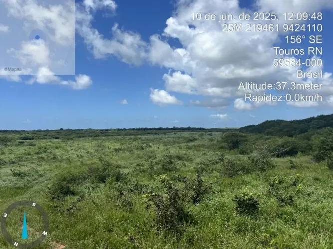 fazenda com 37.5 hectares na região de Touros próximo a Vila Israel lugar rico.em água