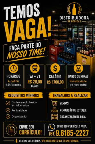 Vaga de emprego - Vicente Pires