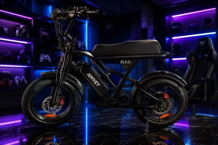 BIKE ELÉTRICA AMYET FAT TIRE - POTÊNCIA, AUTONOMIA E MUITO ESTILO!