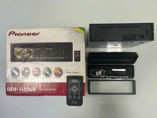 Som PIONEER DEH-3480UB - CD/USB/AUX com controle e caixa original - ESTADO DE NOVO