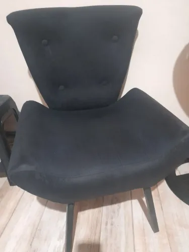 Poltrona decorativa preta