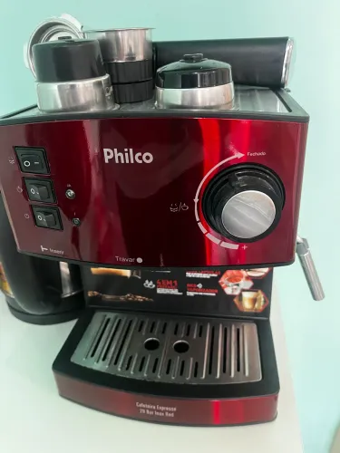 Cafeteira Expresso & Cápsulas Philco 20 Bar Inox Red