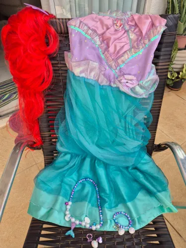 Fantasia Ariel 6-8 anos