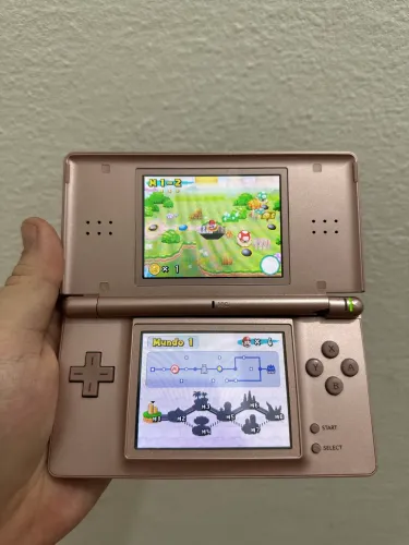 Nintendo DS Lite Rose Destravado + Jogos Na Memória + Carregador 