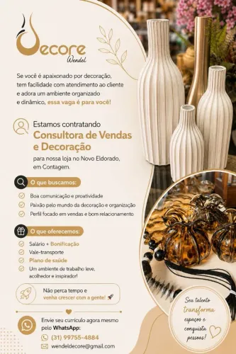 Vendedora de Decoração