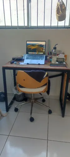 Escrivaninha Home office industrial madeira maciça