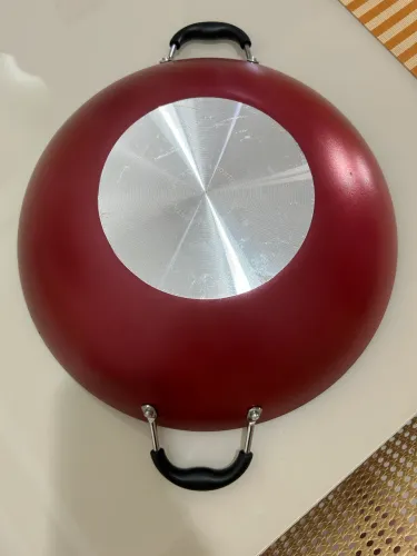) Panela Wok Alumínio 36cm Paris Vermelho - Tramontina