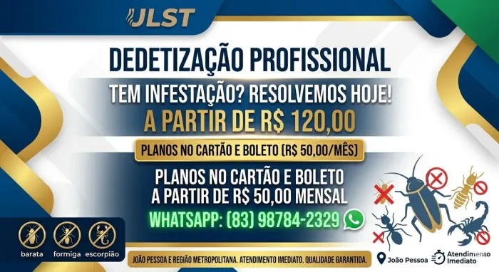 Dedetização no boleto 