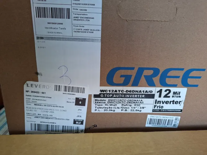 Ar condicionado G TOP inverter 12mil