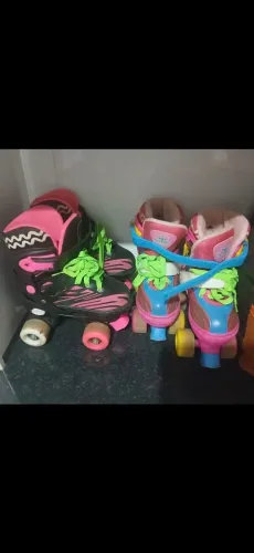 Dois Patins Infantil Quad Unitoys (4 Rodas) Ajustável