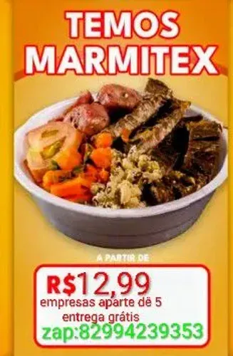 Marmitex Apenas por 12,99 aparte de 5 entrega grátis