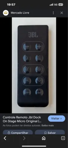 Controle para Dock station JBL ORIGINAL