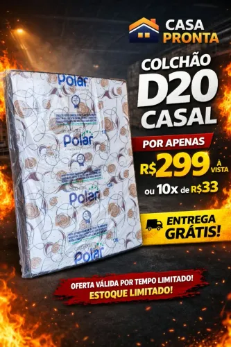 Colchão CASAL D20 direto de fábrica<br>Ideal pra quem quer economia
