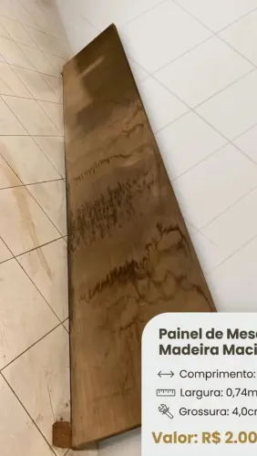 Trampo de mesa de madeira maciça
