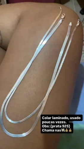 Vendo dois colar de prata feminino, prata 925