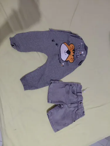 Jardineira e short infantil