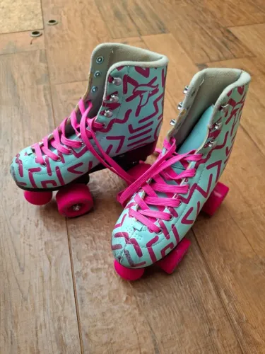 Patins Traxart Jolly Azul e Rosa - TAMANHO 35/36
