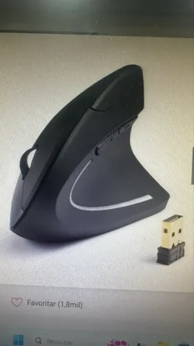 Mouse Vertical Ergonômico sem fio usb ou bluetooth ou a pilha