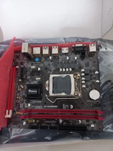 Placa Mãe H110, Para processadores 1151 de 6ª, 7ª e 8ª geração / Nova