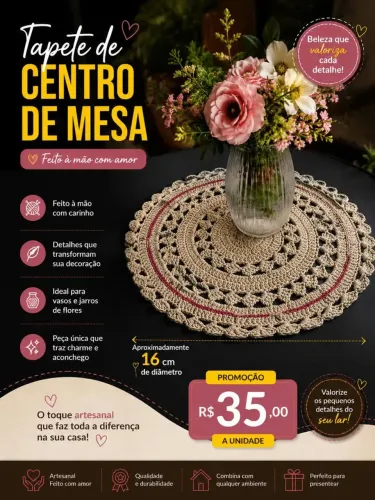Tapete centro de mesa