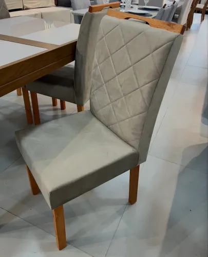 Cadeira de Jantar Veludo Castor NOVO