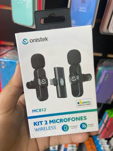 Kit 2 microfones lapela para vídeos