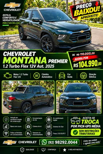 Chevrolet Montana Premier 1.2 Turbo Flex 12V Aut. 2025