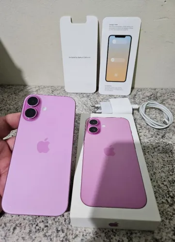 Iphone 16 128GB Pink aceito troca por celular inferior e volta em dinheiro