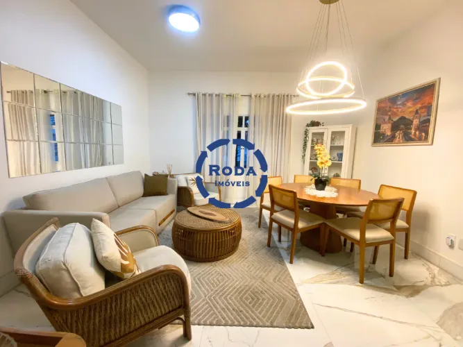 Apartamento 3 Quartos na Frente  Mobiliado, 103m², 1 Vaga em Santos/SP (Campo Grande)