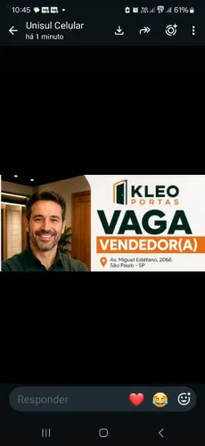 Vaga: Vendedor - KLEO Portas