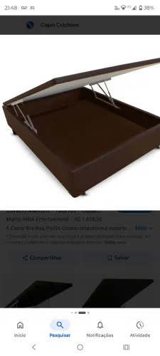 Base cama casal com bau