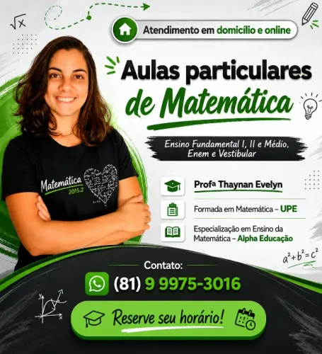 Aulas particulares de Matemática 