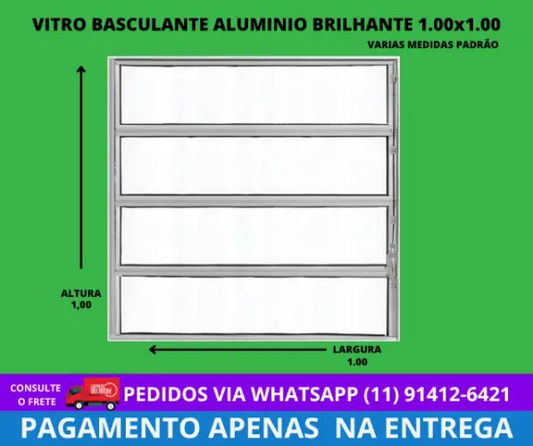 Vitro de cozinha-banheiro - modelo esquadr