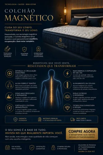 COLCHÃO MAGNÉTICO COM MASSAGEM -- DIRETO DA FÁBRICA