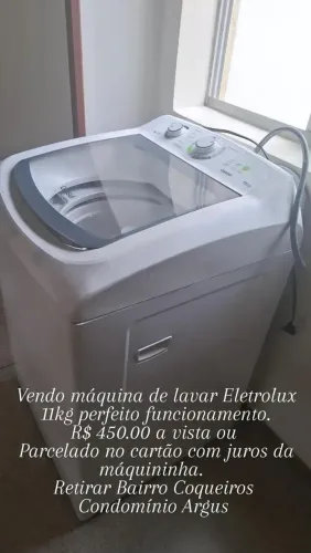 Máquina de lavar Eletrolux 11kg