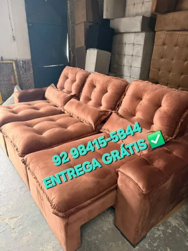 Sofá Retrátil 3 lugares entrega grátis em toda manaus