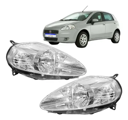 Farol Fiat Punto 2007 2008 2009 2010 2011 2012 Novo