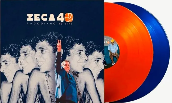 LP Vinil Zeca Pagodinho - 40 Anos (Ao Vivo No Rio de Janeiro 2024 / 2LP Laranja e Azul)