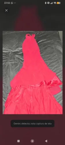 Vestido de Festa Rosa Vibrante - Estilo Mullet / Frente Única (Tam 42)