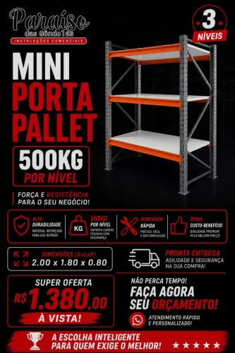 promoção Mini porta pallet 500kg