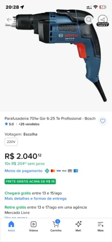 Vendo furadeira parafusadeira