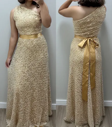 Vestido de festa dourado R$110