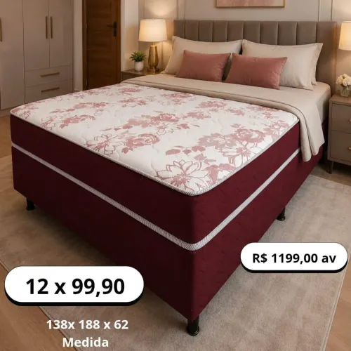 PROMOÇÃO URGENTE - Cama CASAL Gladiador com MOLAS ENSACADAS Disponível